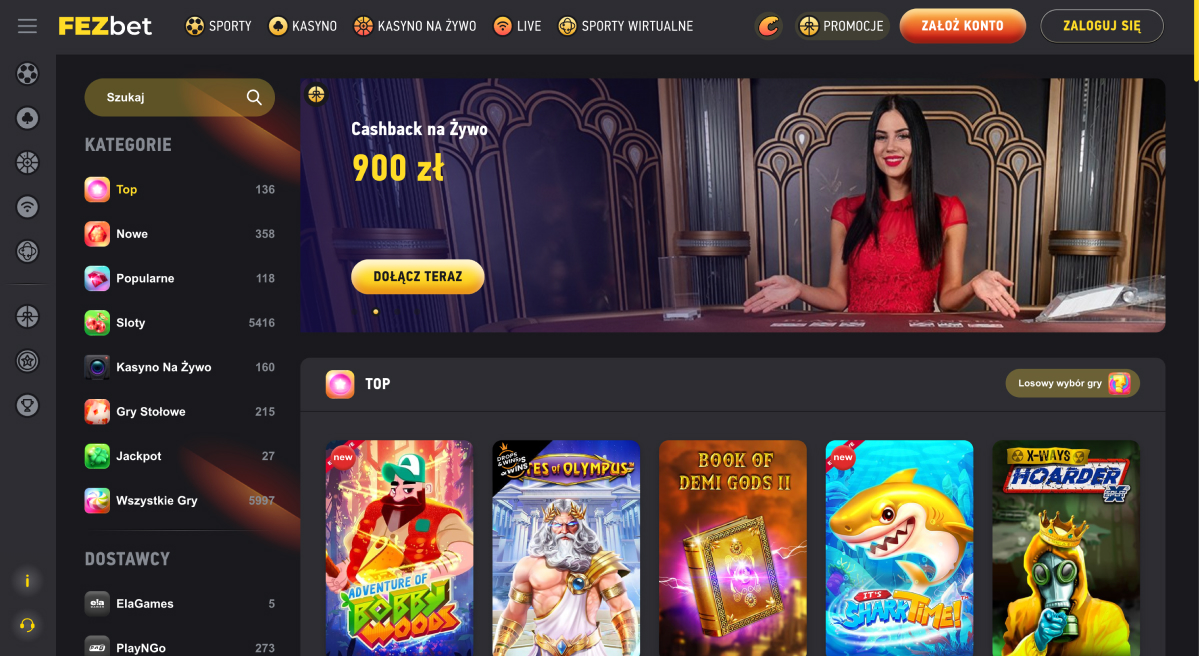 FezBet Casino Screenshot