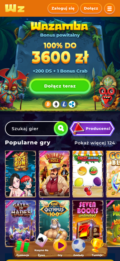 Wazamba Casino Screenshot