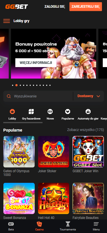 GG.Bet Casino Screenshot