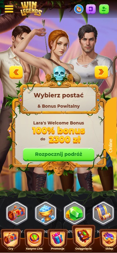 WinLegends Casino Screenshot