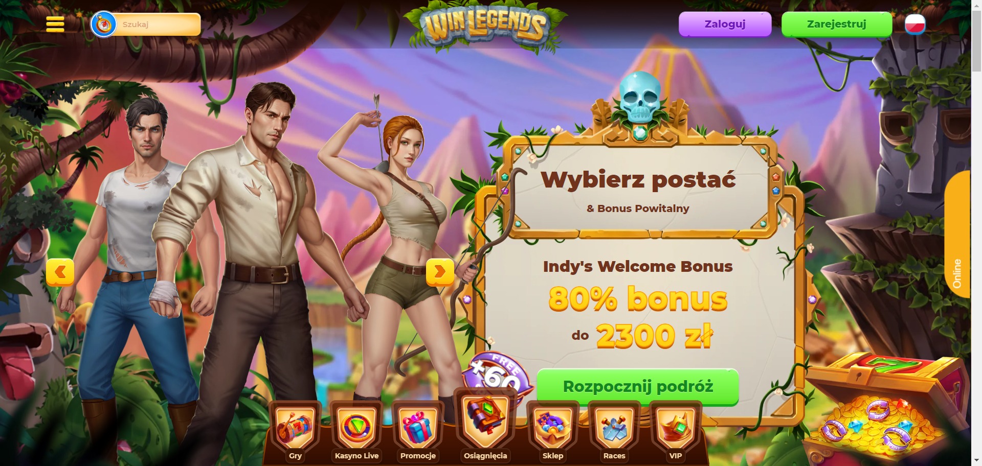WinLegends Casino Screenshot