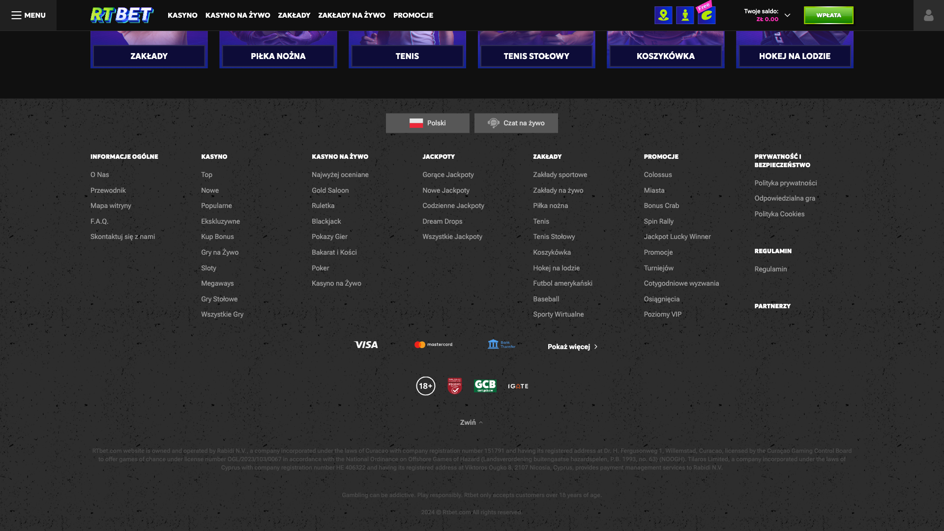 RTBet Casino Licencja