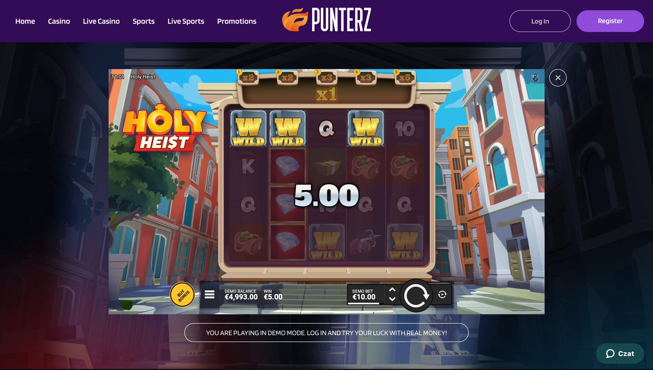 Punterz Casino Screenshot