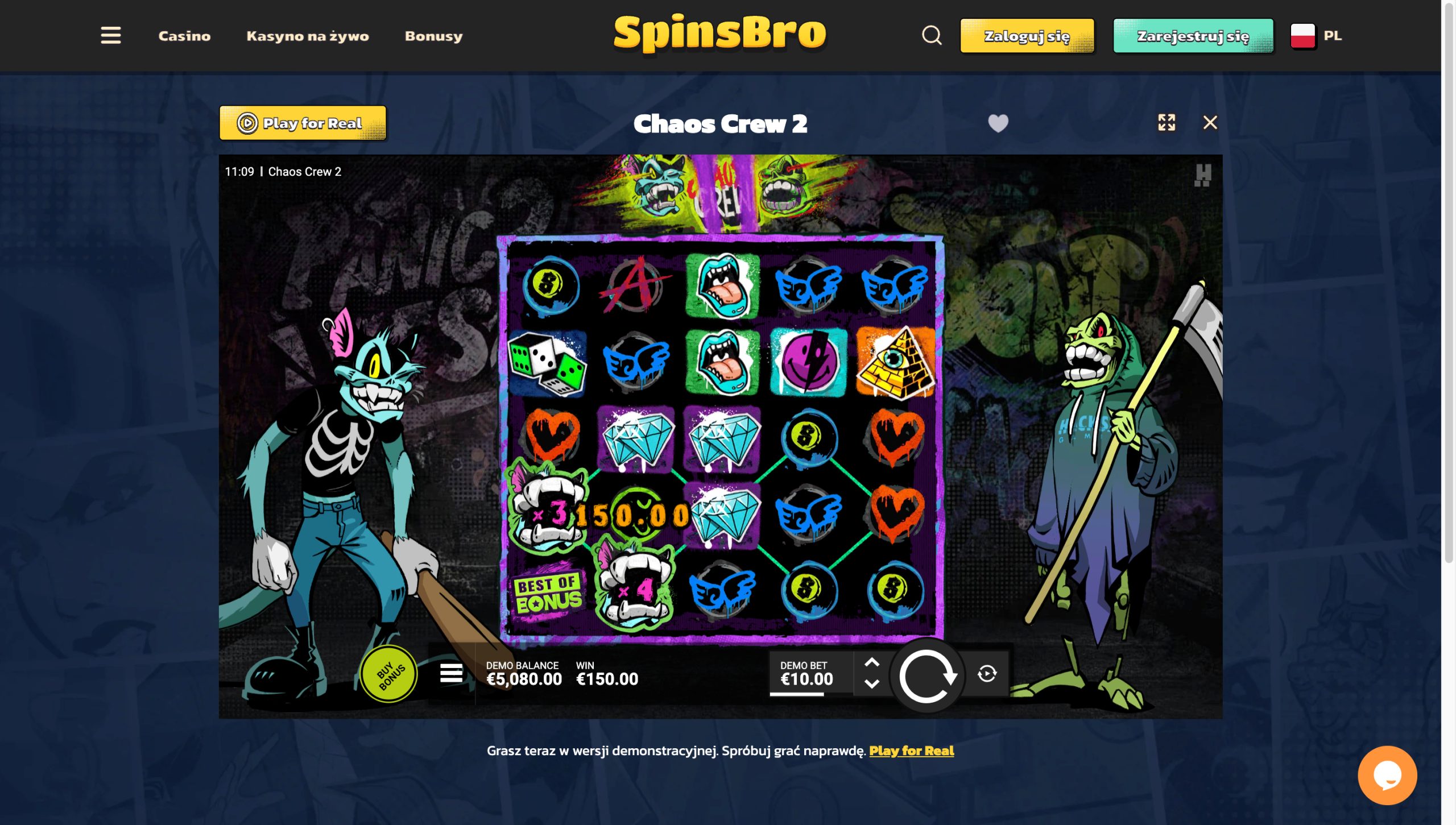 SpinsBro Casino Screenshot