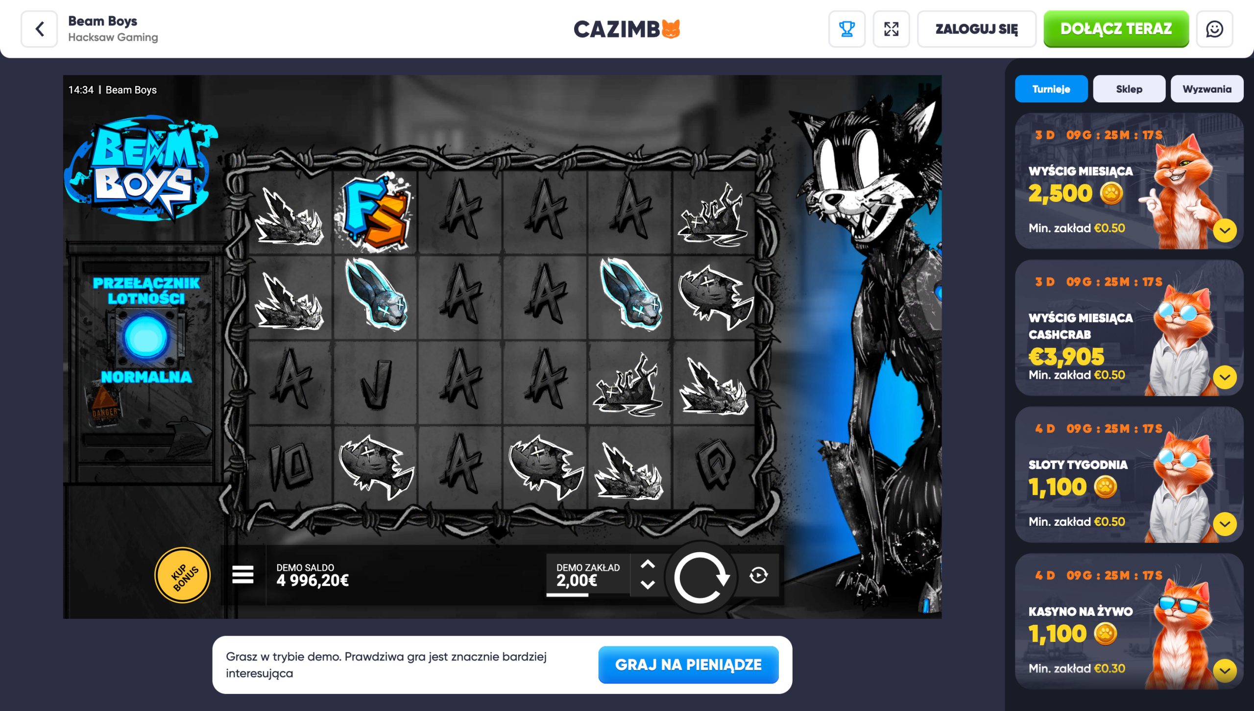 Cazimbo Casino Screenshot