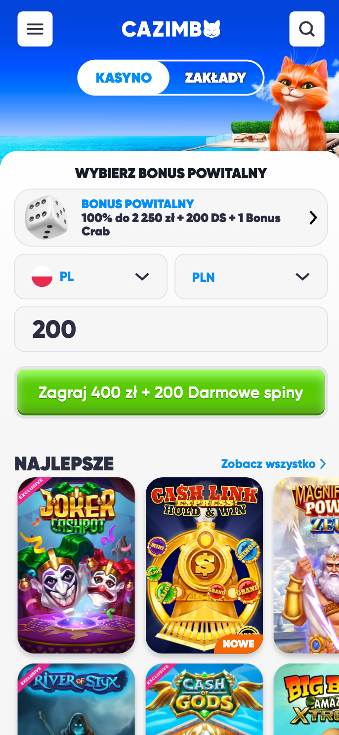 Cazimbo Casino Screenshot