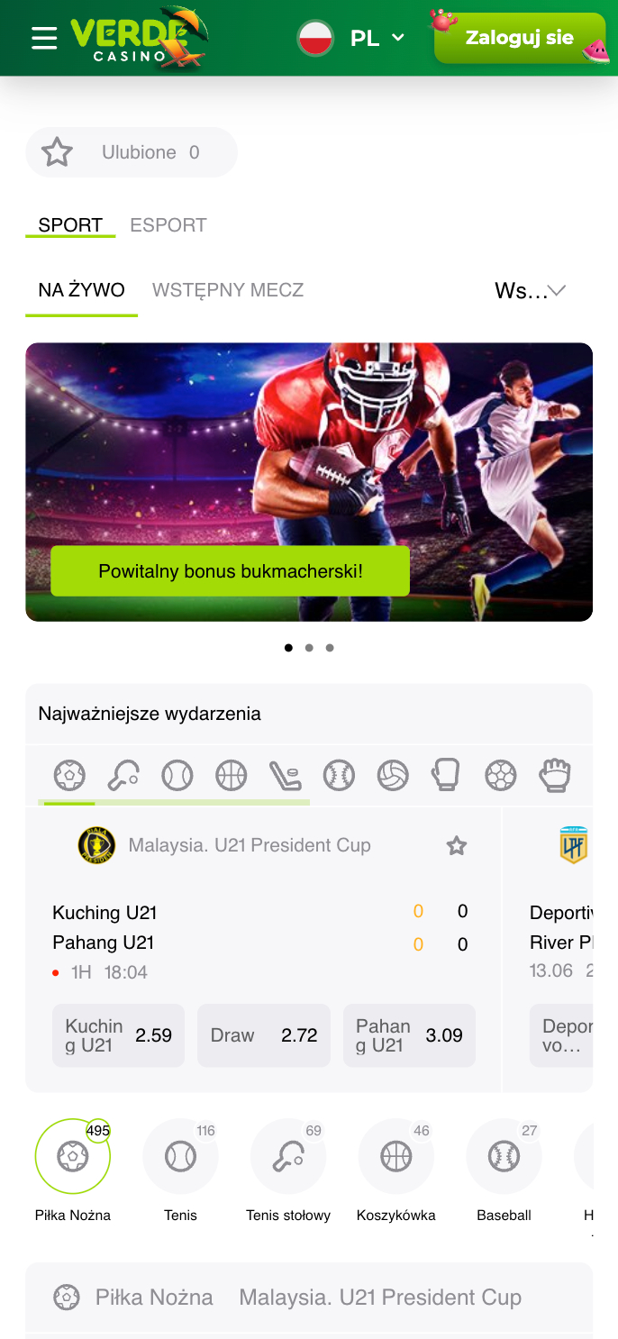 Verde Casino Screenshot