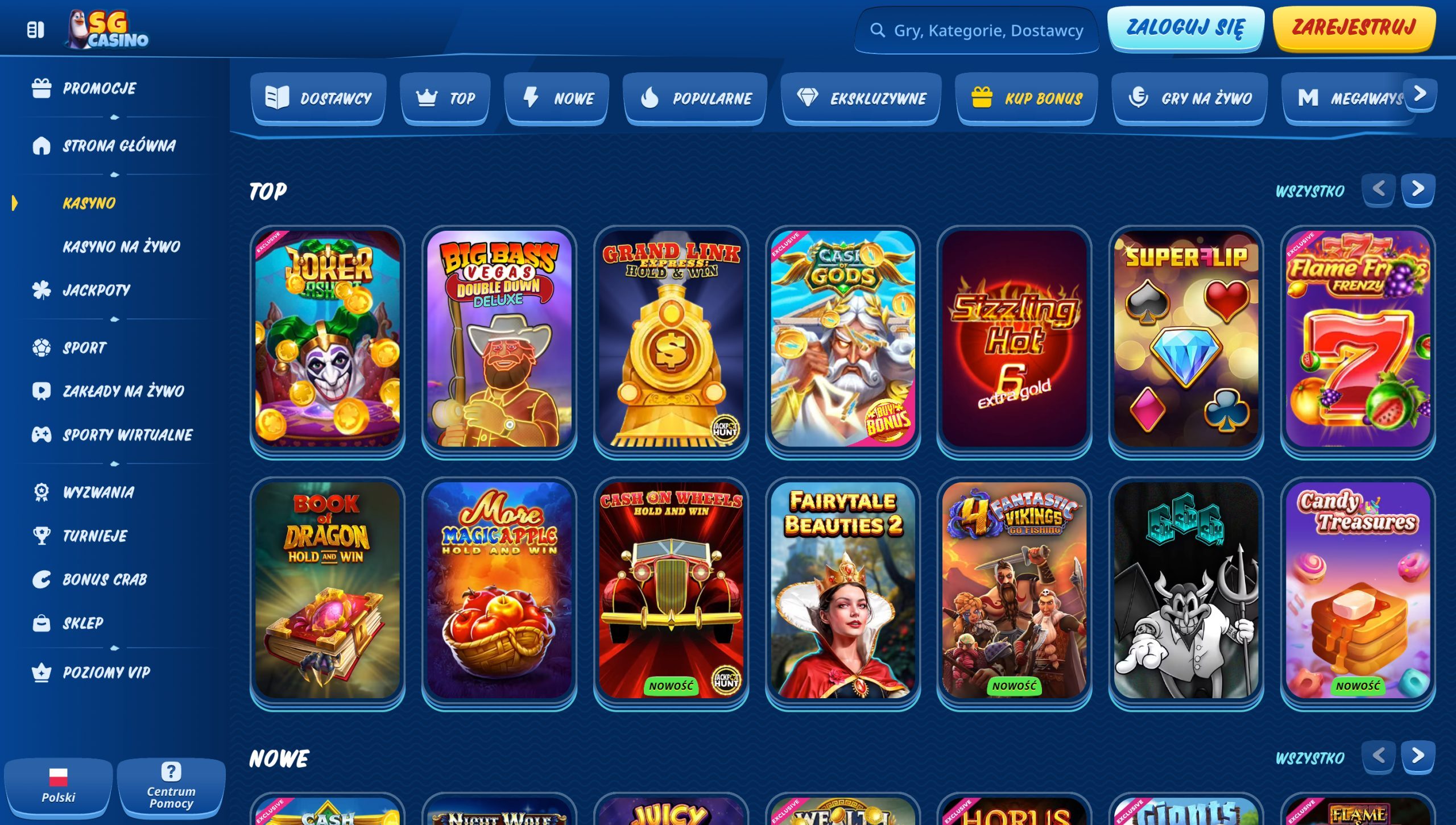 SG Casino Screenshot