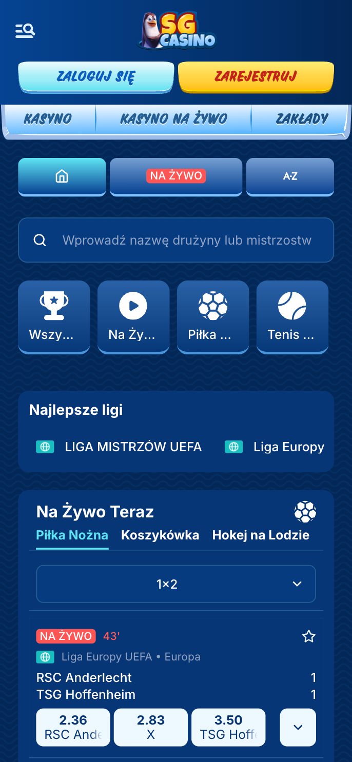 SG Casino Screenshot