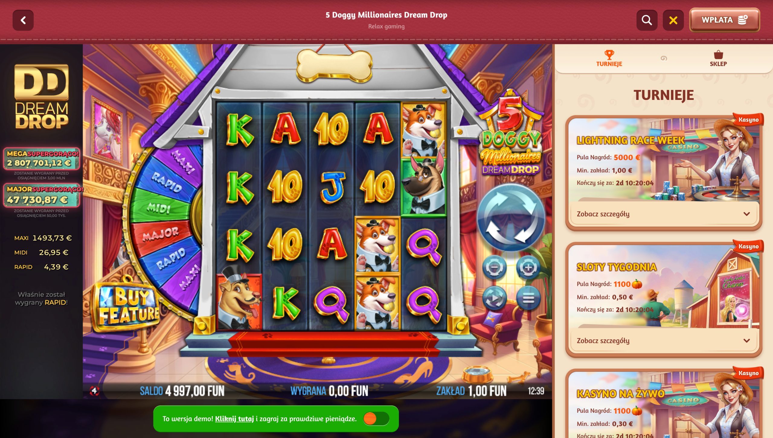 BillyBets Casino Screenshot