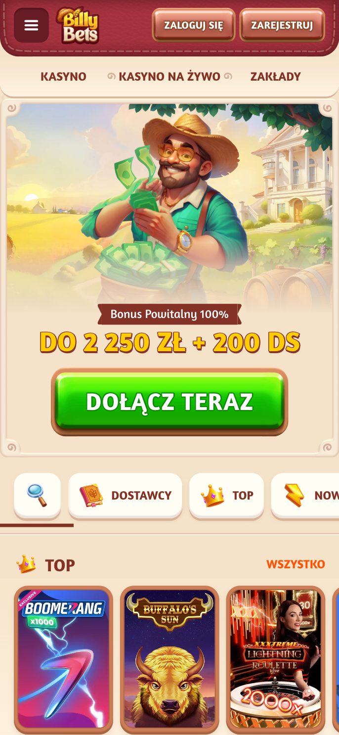 BillyBets Casino Screenshot