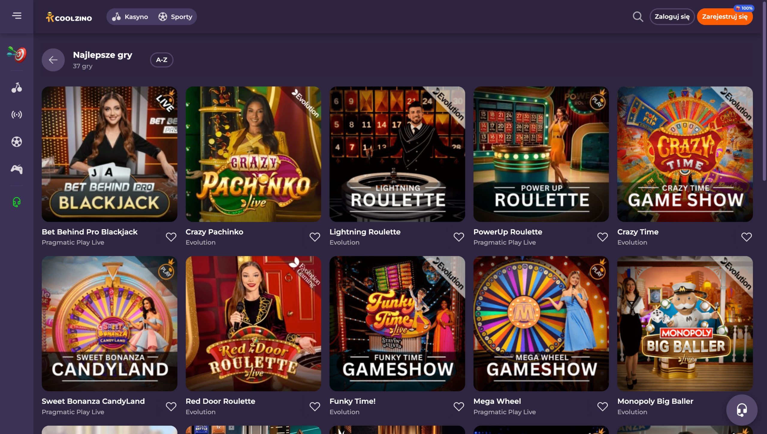 Coolzino Casino Screenshot