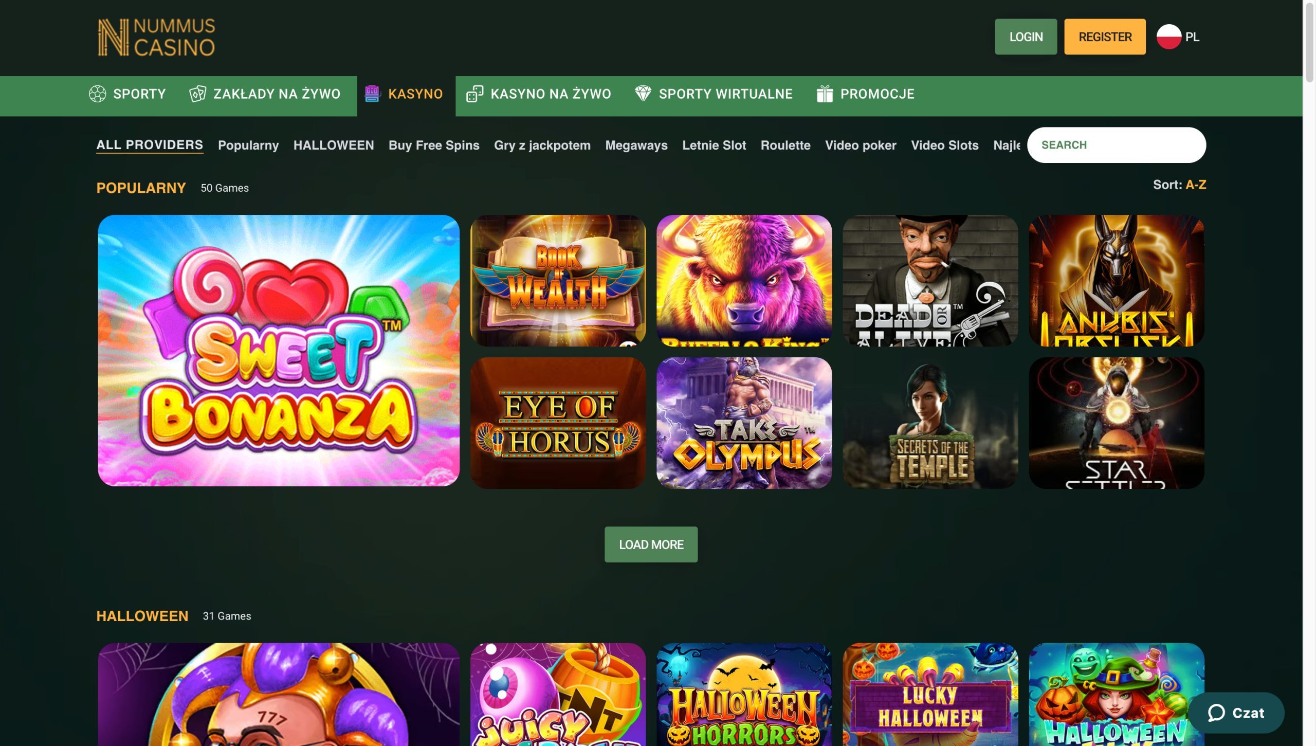 Nummus Casino Screenshot