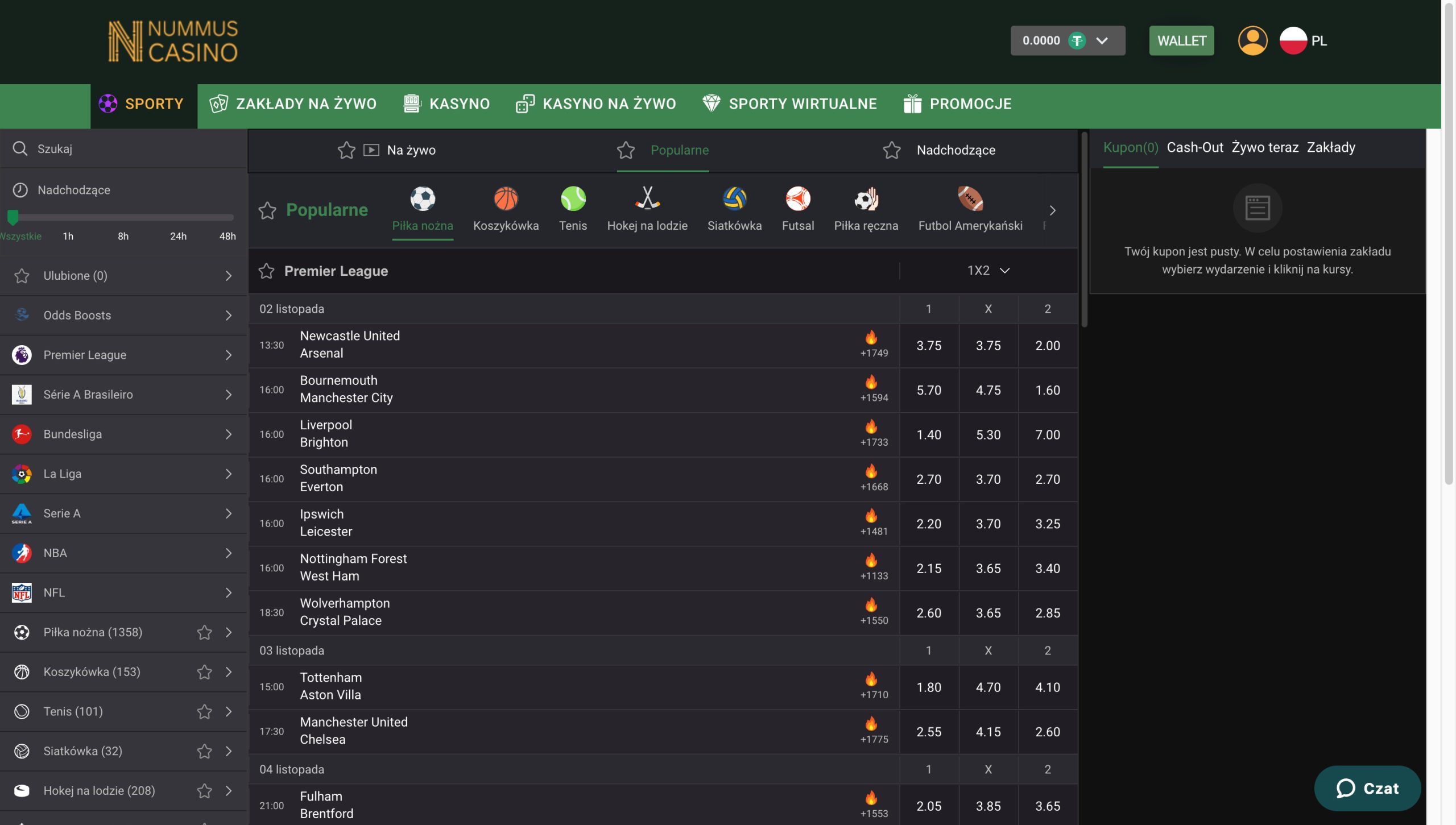 Nummus Casino Screenshot