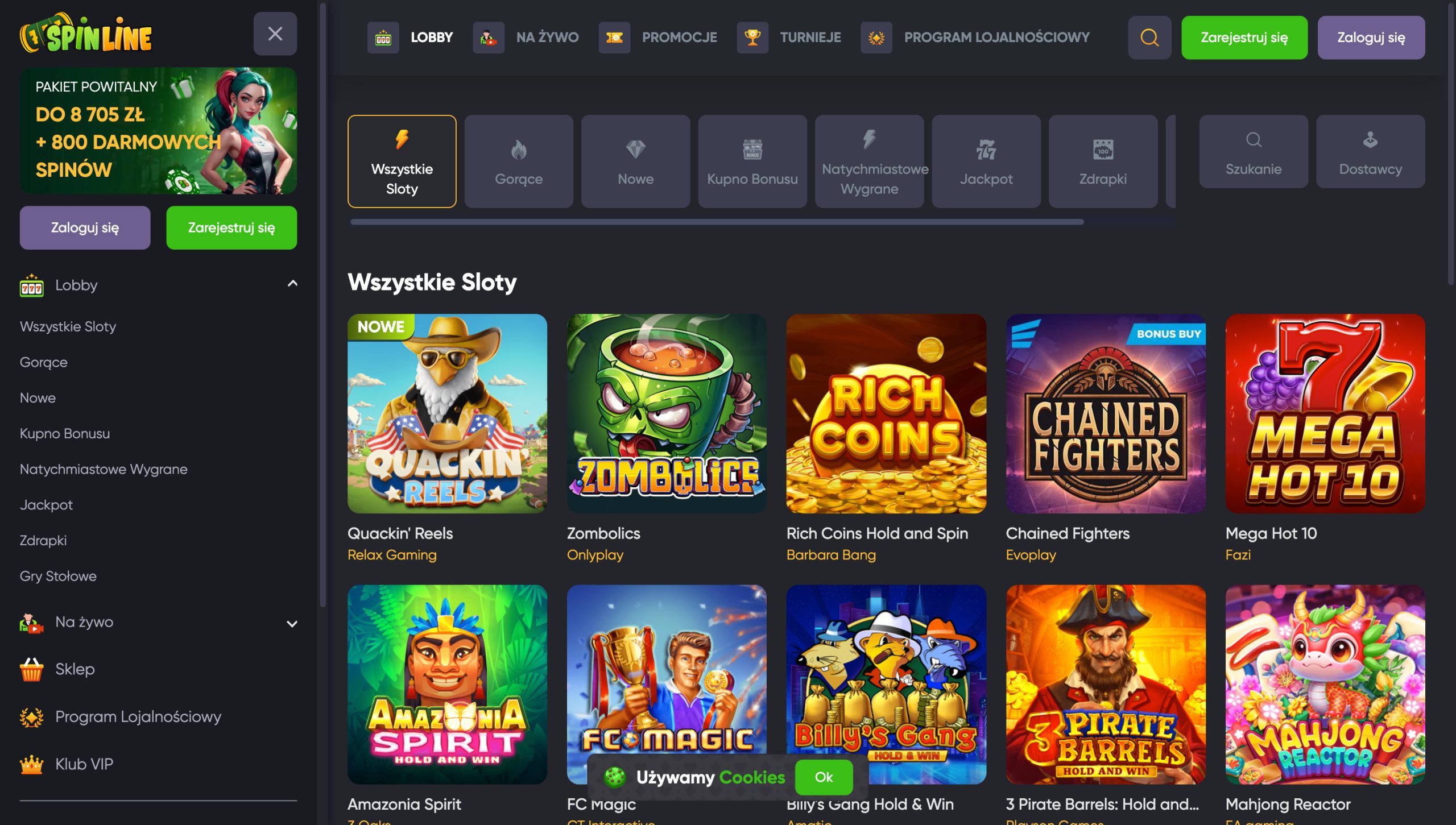 Spinline Casino Screenshot