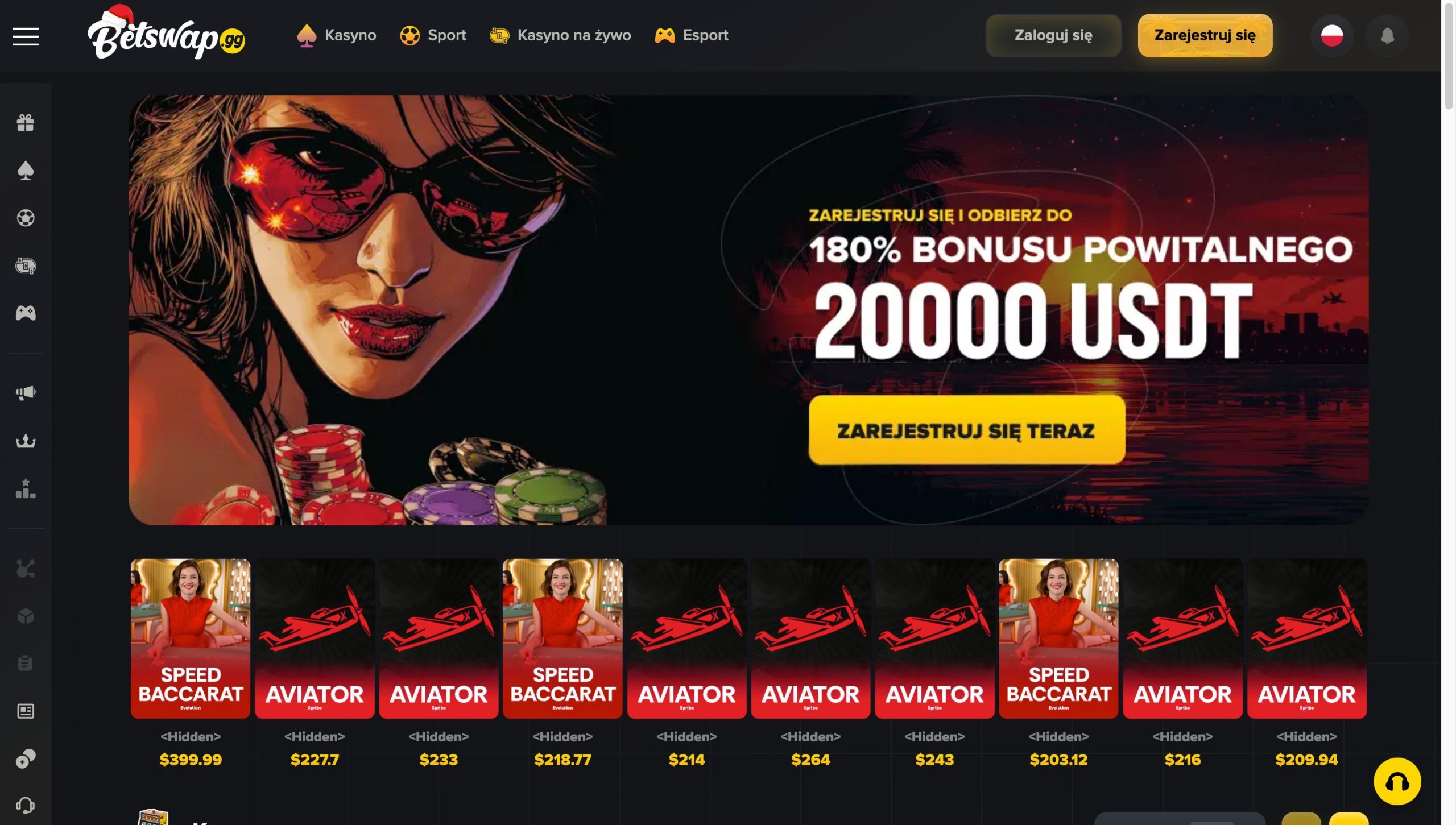 Betswap Casino Screenshot