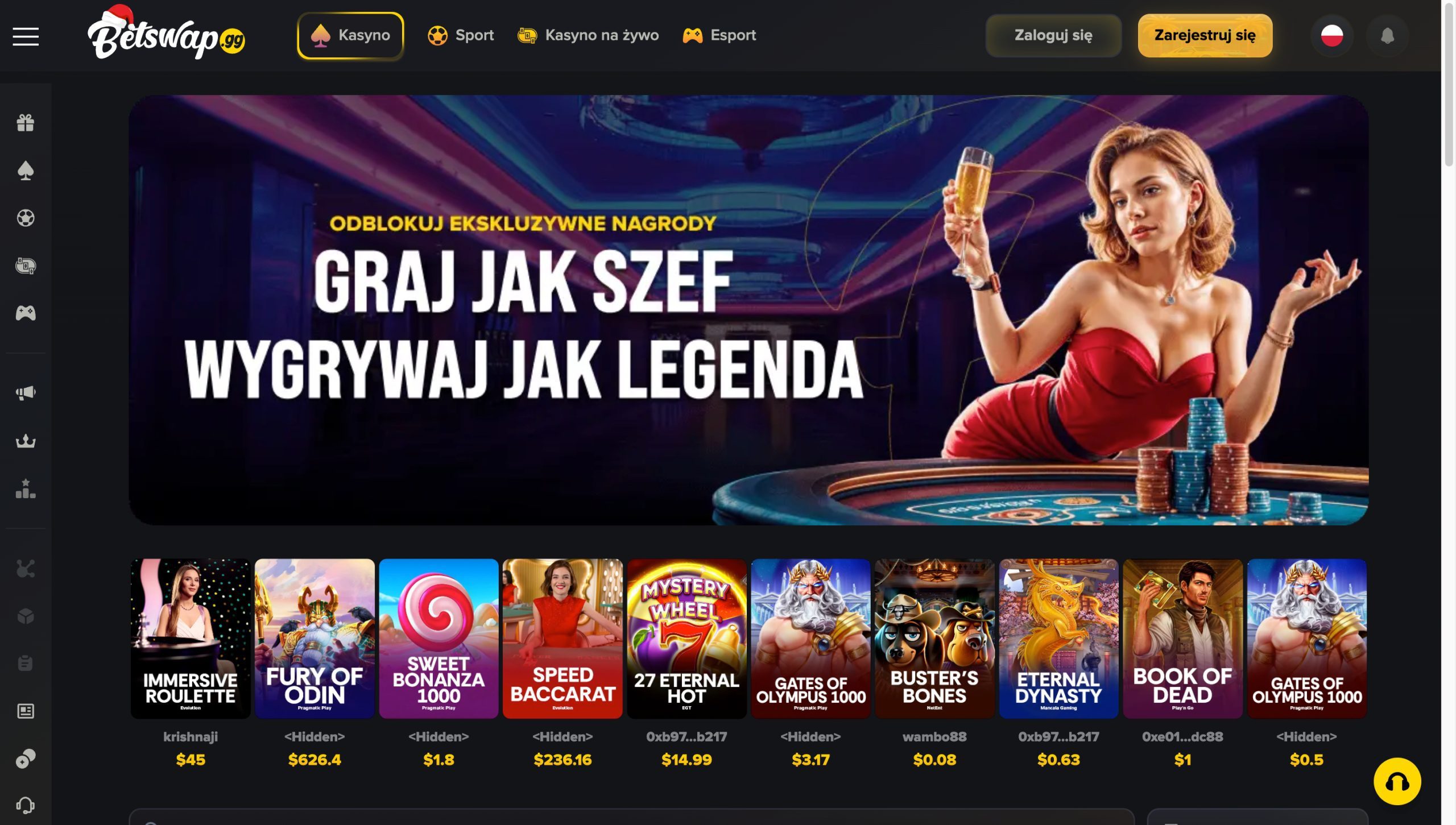Betswap Casino Screenshot
