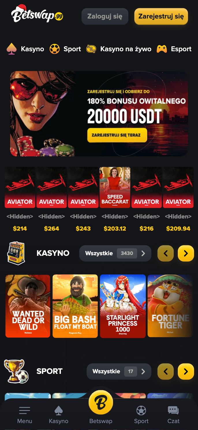 Betswap Casino Screenshot